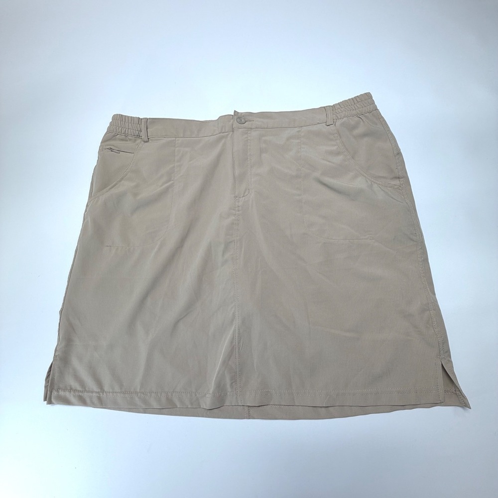 Tilley Women's Travel Skirt XXL Taupe Hiking Utility Stretch Outdoor